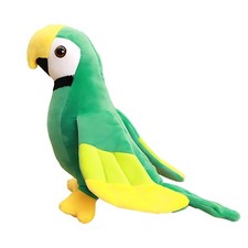 9.8" Parrot Stuffed Animal Plush Simulation Green Bird Plushie Toy Gift for Kids