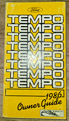 Vtg PB book, 1986 Ford Tempo Owner Guide, handbook / manual