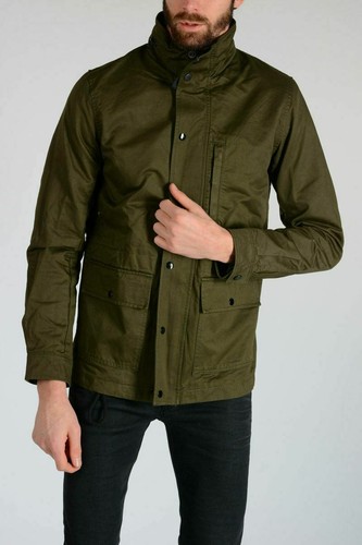 DIESEL Mens Canvas J-WINES Hooded Military Jacket 00SVTZ-0NAOH-5AV Size XL  - Picture 1 of 12