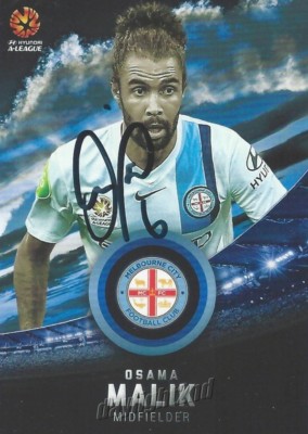 Signed 2016 2017 MELBOURNE CITY FC A-League Card OSAMA MALIK