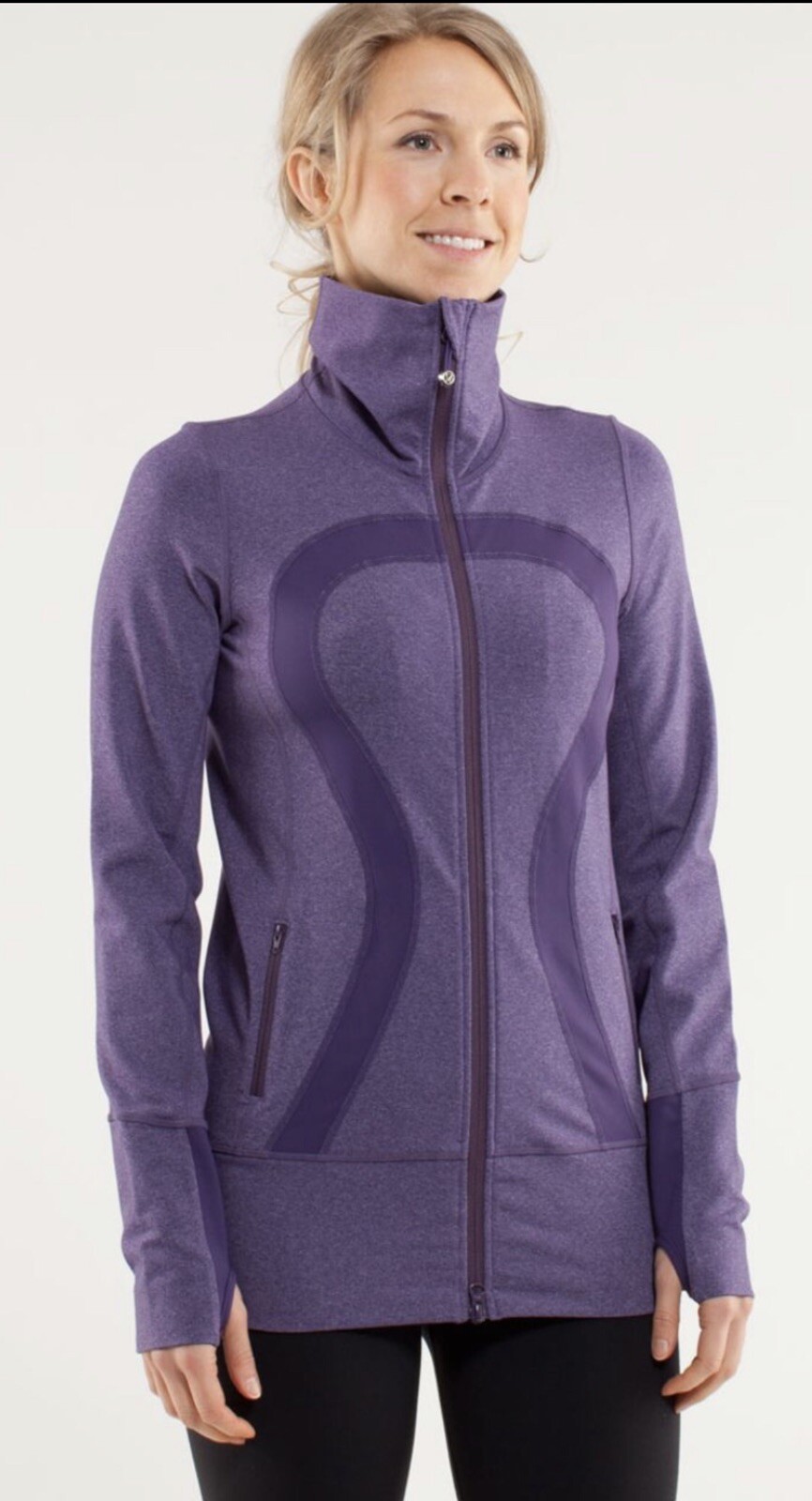 NWT Original luon Lululemon 4 In Stride Jacket Heathered Concord Grape purple