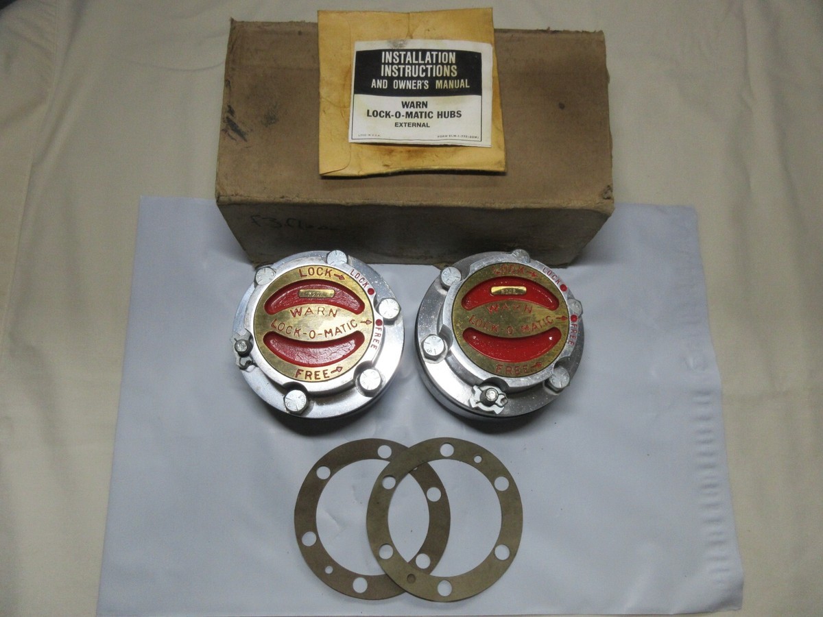 NOS Warn M208 New 6094 Locking Hubs Jeep J4800 Pickup Camper