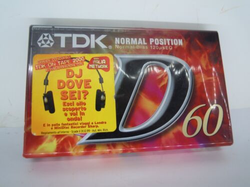 TDK D-60EB Audio Cassetta a nastro NUOVO e SIGILLATO MUSICASSETTA - - Foto 1 di 5