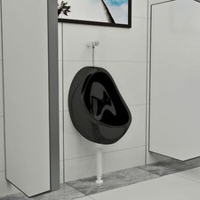  and tidy wall mounted urinal with flush  Ceramic Black Y4T0