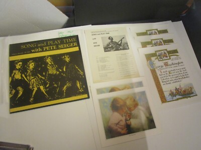 PETE SEEGER - Song & Play Time FC-7526 1960 Lp EX  w/ Booklet +BONUS PRINTS S124