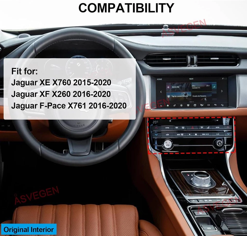 New 7“ Touch Screen Climate Control AC Panel for Jaguar XE XF F-Pace 2015-2020 Foto 3 de 4