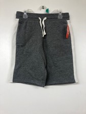 Wonder Nation Boys Large  10-12 Fleece Short, Charchoal Grey/ White