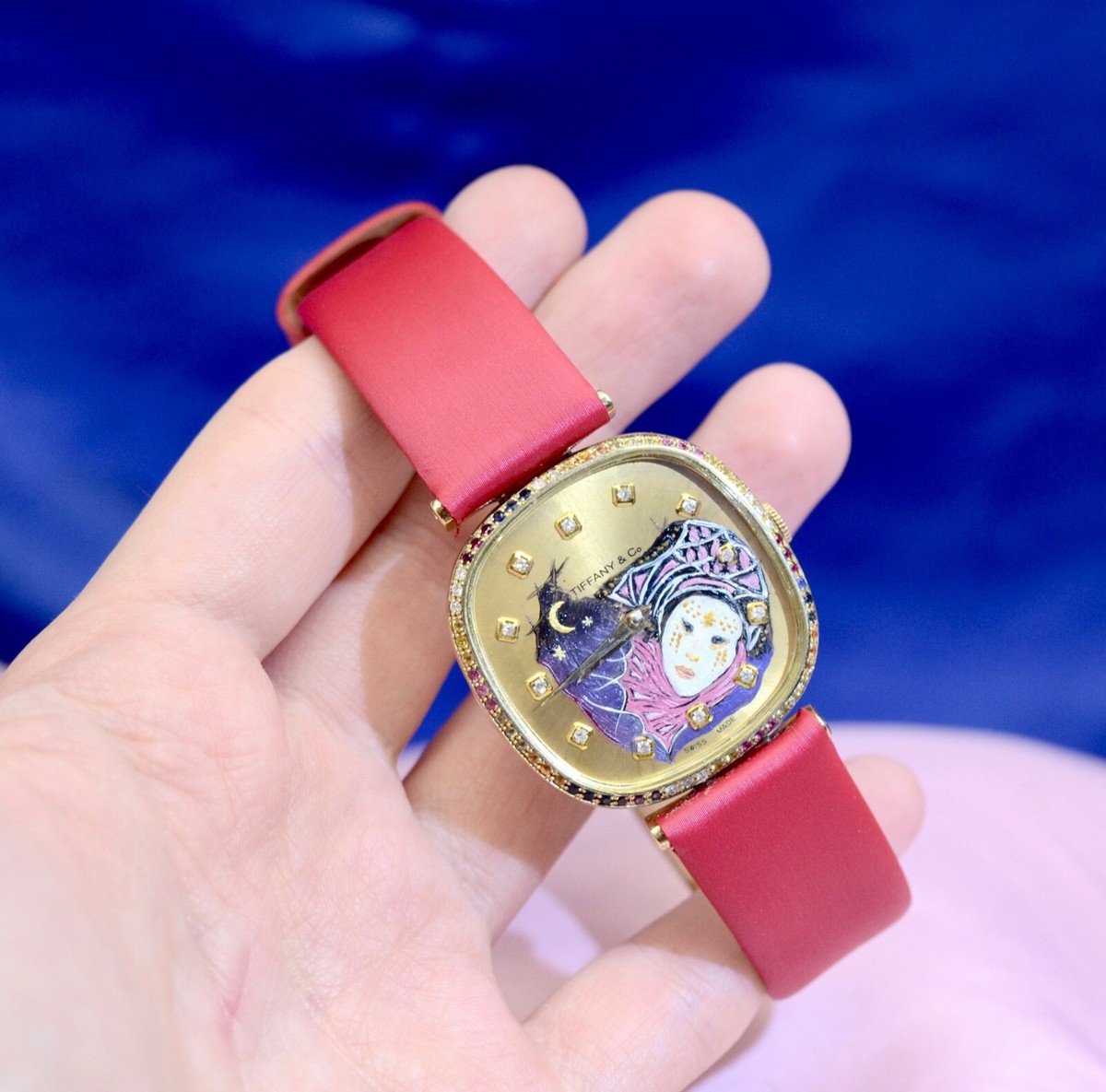 Ladies Tiffany & Co. 14K Yellow Gold Watch w/Diamonds 