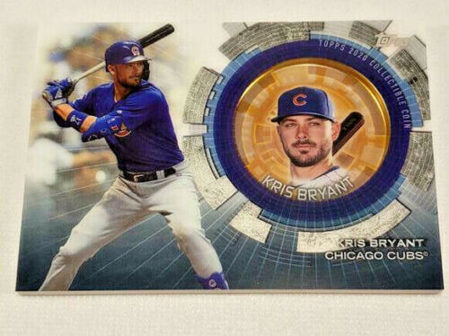 Tarjeta de moneda conmemorativa Kris Bryant 2020 actualización Topps Chicago Cubs TBC-KB  - Imagen 1 de 2