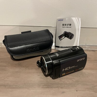 ORDRO HDV-V7 DIGITAL VIDEO CAMERA CAMCORDER 1080P W/  Manual + Case No Charger
