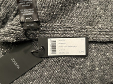 JOSEPH Tweed Charcoal Shetland Knit Pocket Scarf NWT