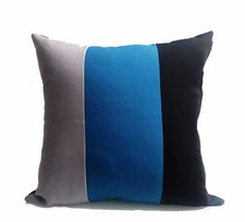 Large 3 Tone Cushions + Covers or Covers Only Red Black Grey White Brown Mustard