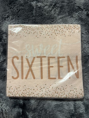 Amscan 🎀Sweet 16 🎀Plates (16), Napkins (16), Invitations(16) & Wish Cards (24) - Picture 6 of 9