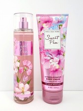 Sweet Pea Bath And Body Works Fragrance Body Mist  Body Cream Lotion 2pc Set