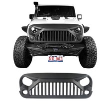 Matte Black Front Angry Bird Grill Grille Cover For 2007-2018 Jeep Wrangler Jk