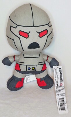 Transformers Megatron Gray Black Red Toy Factory Hasbro Mini Plushie 2018 7'' NWT