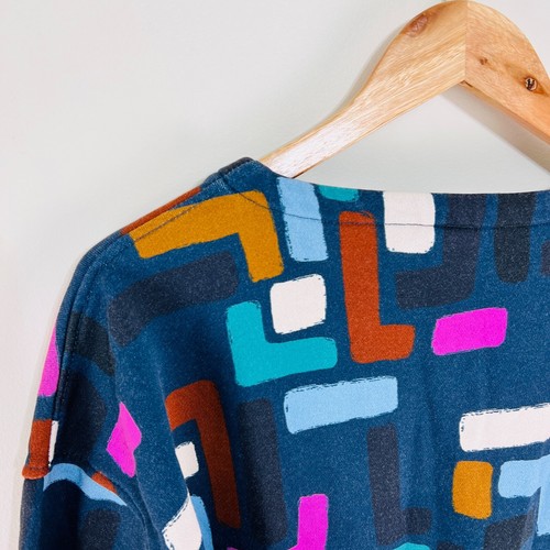 Frock Me Out Jigsaw Jumper Dress XS Navy Blue Pink Green Gold Pockets - Picture 14 of 21