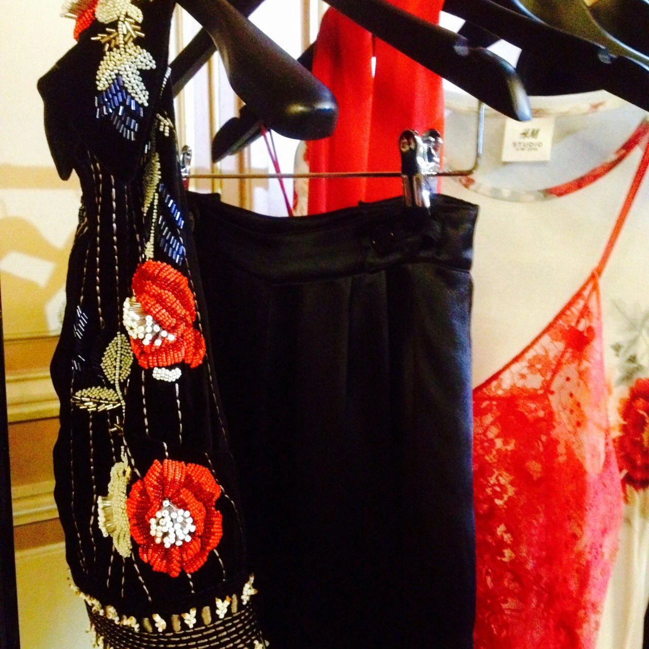 NUOVA COLLEZIONE H&M STUDIO SCIALLE BLK SCIALLE TRASPARENTE RICAMO NAPPA PRE MOSCHINO