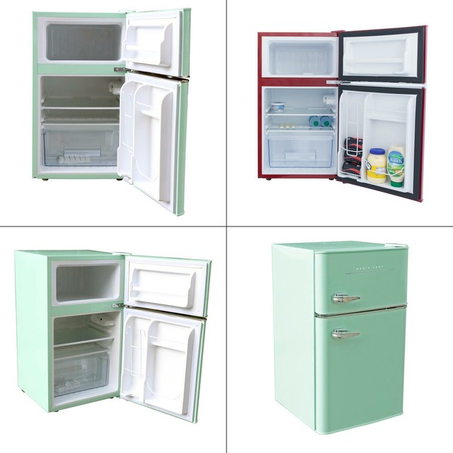 Magic Chef Hmcr320me Retro 3 2 Cu Ft 2 Door Mini Refrigerator In Mint Green For Sale Online Ebay