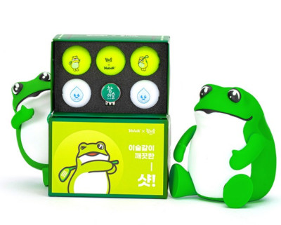 Volvik Jinro Frog Toad Green Golfball Geschenkset (5 Bälle) Marker