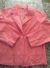 Women  s Blazer in Peach Cotton