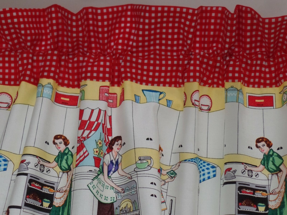 Retro Kitchen Curtains 1950s