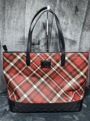 Disney x Loungefly Mickey Mouse Tote Bag Red Black Plaid Print - Picture 9 of 24
