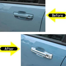 4P Car Door Handle Trim Cover For Ford Maverick 2022-2024 Accessories ABS Chrome