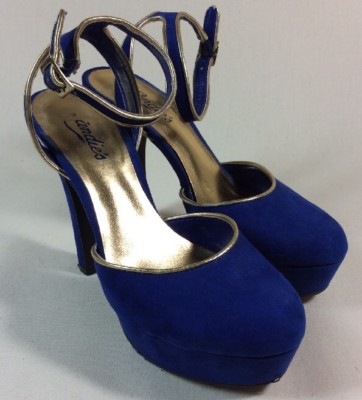 blue gold heels