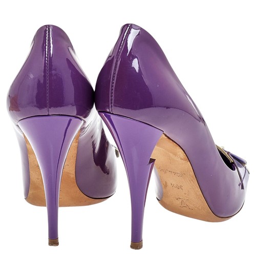 Louis Vuitton Purple Patent Riviera Pumps Size 39.5 - Picture 5 of 8