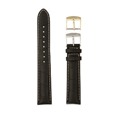 New Condition* HAMILTON WATCH STRAP Black Leather 20/18mm w/ Extra