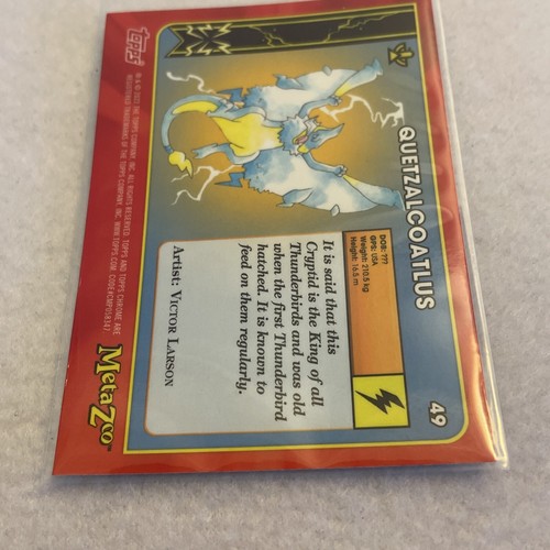 2022 Topps cromo metazoo serie 0 Quetzalcóatlus refractor X #49 - Imagen 6 de 6