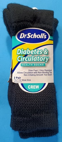 Dr Scholl's Calze Uomo Diabetico Circolatorio Crew Grandi (7-12) Salute 2 Paia