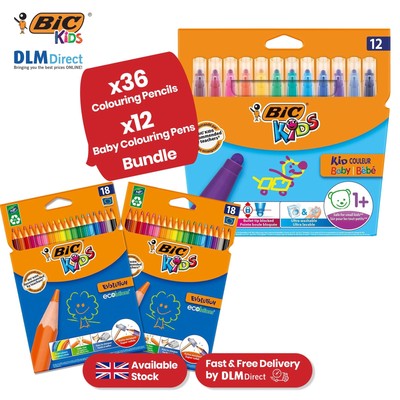 12x BIC Kid Couleur Baby Farbstift, 2x BIC Evolution Ecolutions Stift 18 Stück