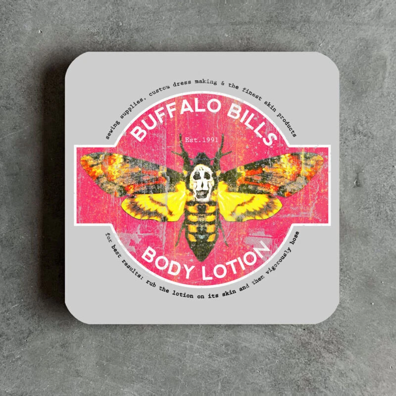 DIGITAL PHARAOH Silence Of The Lambs Buffalo Bill Inspired Drinks Coaster Horror 90s Hannibal