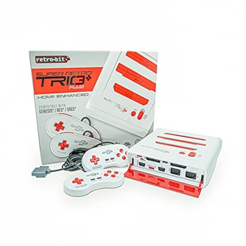 Retro-Bit Super Retrotrio Plus 3 In 1 System Console HDMI Brand New 4E