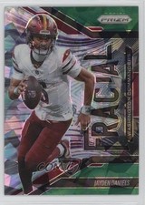 2025 Panini Prizm Fractal Green Ice Prizm Jayden Daniels #1 0rz7
