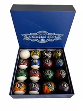Champion  Marble Pool Balls set ( Dark Marble) Complete 16 Ball Set AAA Quality