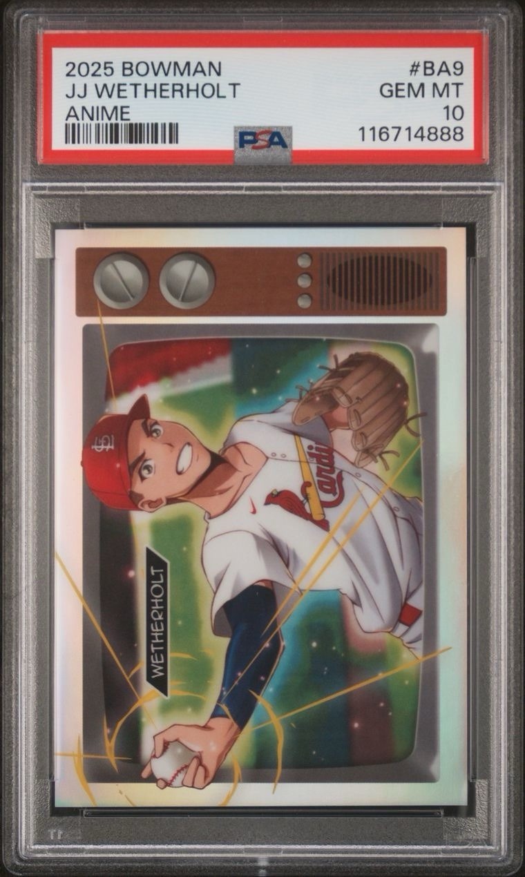 2025 Bowman JJ Wetherholt Anime Rookie Card RC SSP BA-9 PSA 10 Gem Mint *pop 15