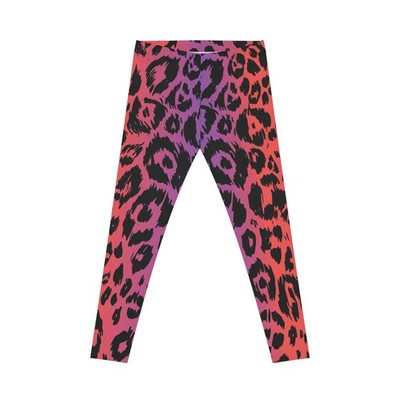 Pink Purple Leopard Print Leggings | All Over Print