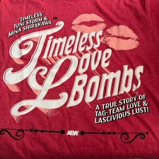 All Elite Crate Toni Storm & Mina Shirakawa Timeless Love Bombs T-Shirt Small