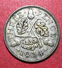 1934 George V Threepence — photo from another recent sale