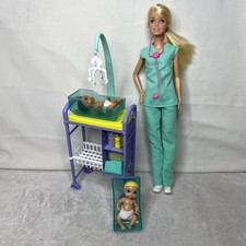 Barbie You Can Do Anything BABY DOCTOR Playset Mattel Toy Blonde Brown