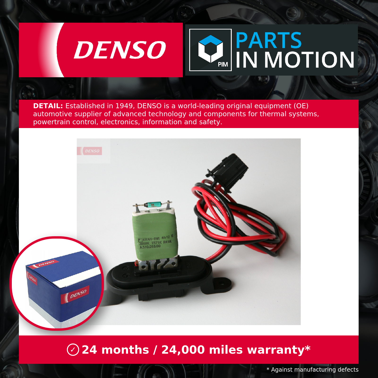 Heater / Blower Resistor fits RENAULT KANGOO 1.6 2008 on Regulator Rheostat New
