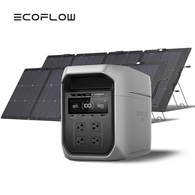 EcoFlow DELTA 3 Max Plus 2048Wh Portable Power Station with 2x220W Solar Panels