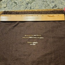 Kate Spade Brown Dust Bag With Gold Print