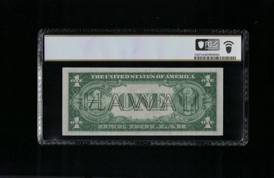 SC 1935a $1 Hawaii Emergency Issue WWII Silver Certificate PCGS 65 PPQ GEM UNC - Image 3 of 4