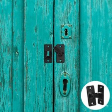 2 Set Sliding Door Lock Replacement Catch Retainer Security Gate Latch