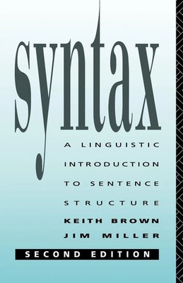 Keith Brown (u. a.) | Syntax | Taschenbuch | Englisch (1991) | Routledge