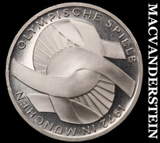 Germany: 1972 Munich Olympics Ten Marks Silver - Choice Gem Proof  #G7049